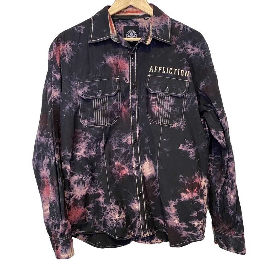 Affliction Freedom Defender Tribute Button Down Shirt Men’s Size Medium